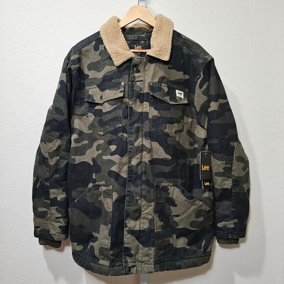 ジャケット・アウター 50DUPPIES CAMOUFLAGE COTTON PAD JACKET Vintage Advantage Camo Jacket Mens XL Mesh Lined Full Zip